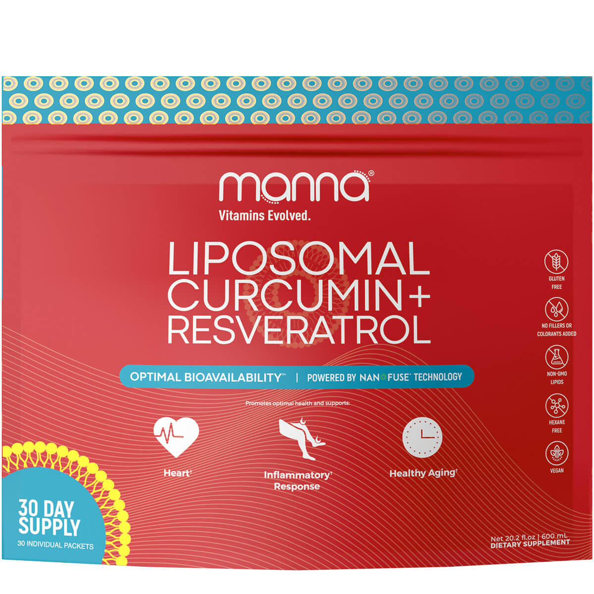 Liposomal Curcumin with Resveratrol Manna Vitamins Evolved